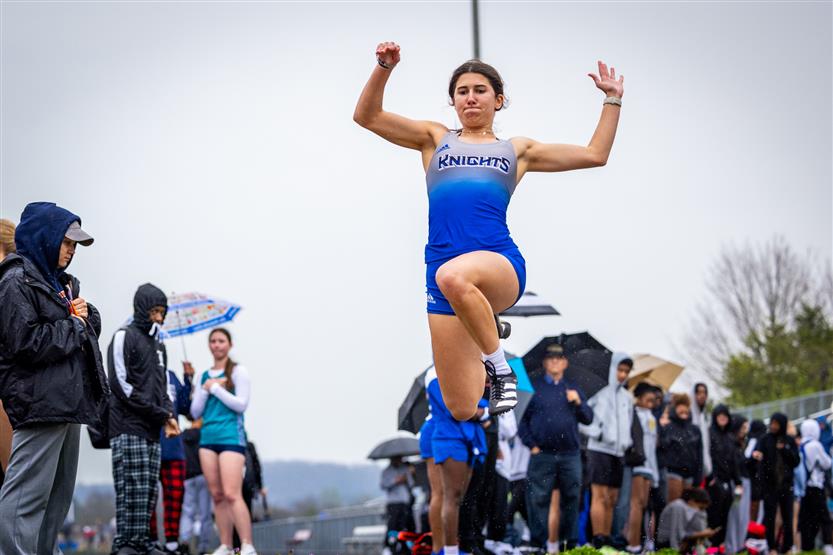 Students compete in track and field